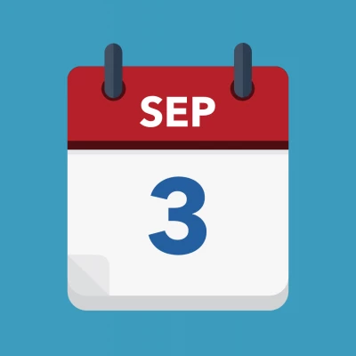 Calendar icon showing 3rd September