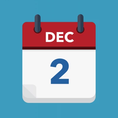 Calendar icon showing 2nd December