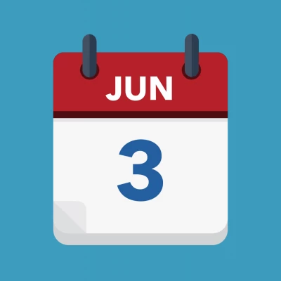 Calendar icon showing 3rd June