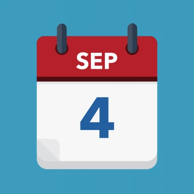 Calendar icon showing 4th September