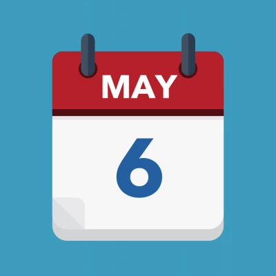 Calendar icon showing 6th May