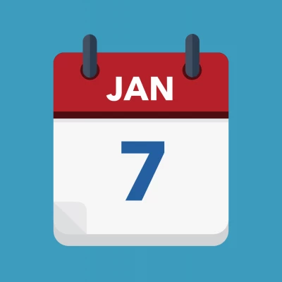 Calendar icon showing 7th January