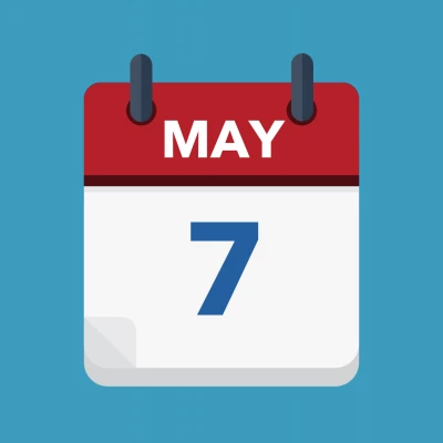 Calendar icon showing 7th May