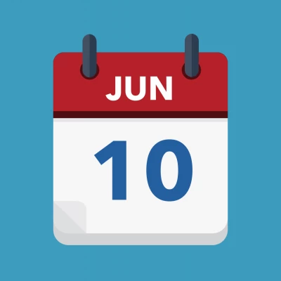 Calendar icon showing 10th June