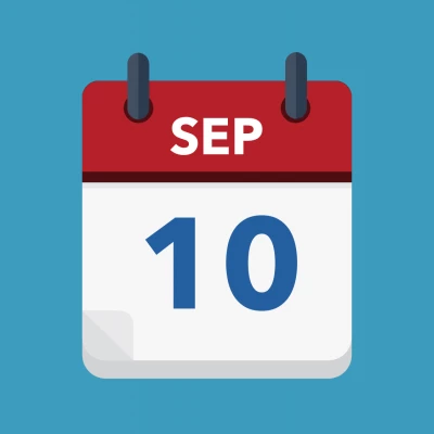 Calendar icon showing 10th September