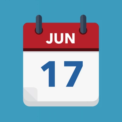 Calendar icon showing 17th June