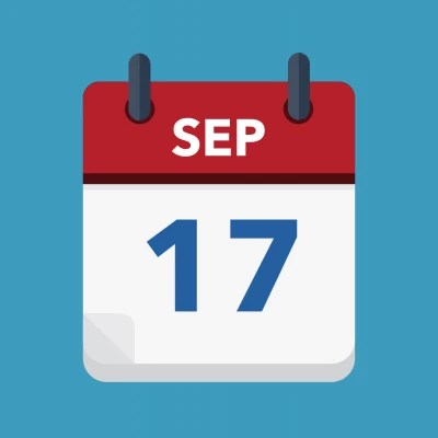 Calendar icon showing 17th September