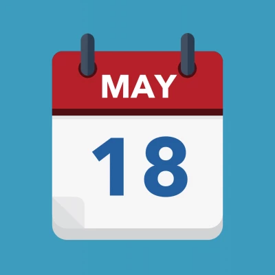 Calendar icon showing 18th May