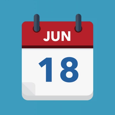 Calendar icon showing 18th June