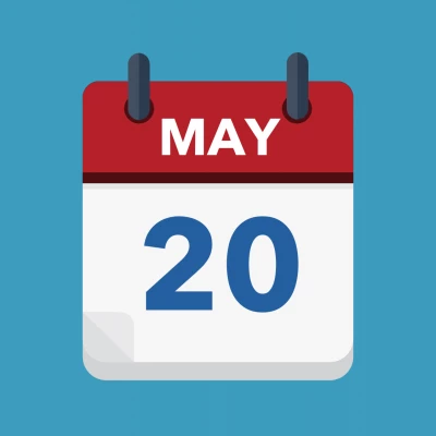 Calendar icon showing 20th May