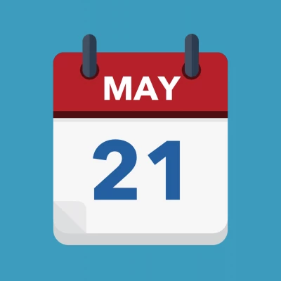 Calendar icon showing 21st May