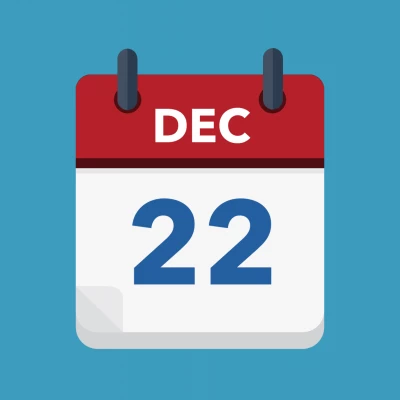 Calendar icon showing 22nd December