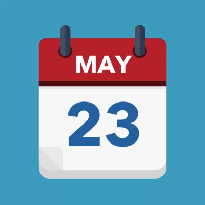 Calendar icon showing 23rd May
