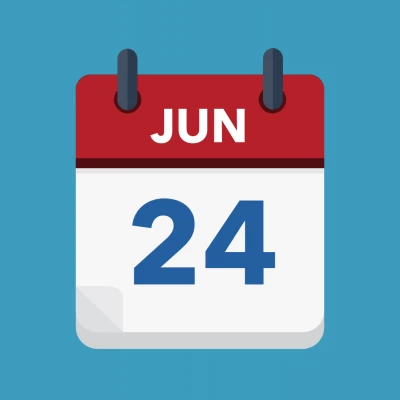 Calendar icon showing 24th June