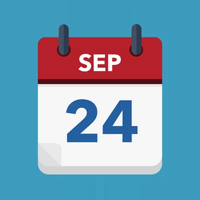 Calendar icon showing 24th September
