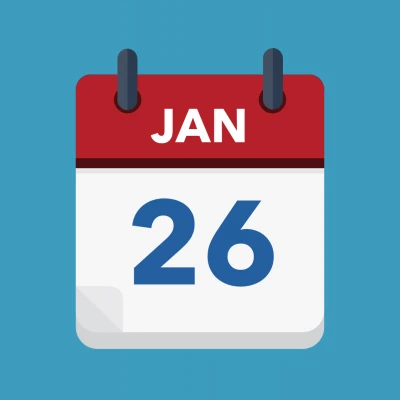 Calendar icon showing 26th January
