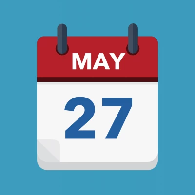 Calendar icon showing 27th May