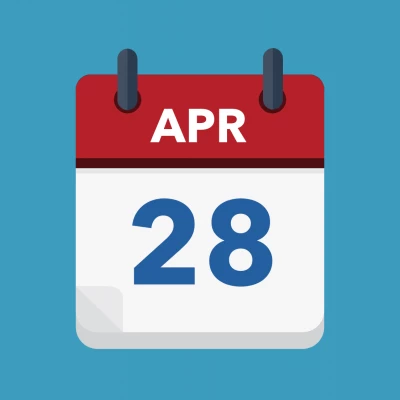 Calendar icon showing 28th April