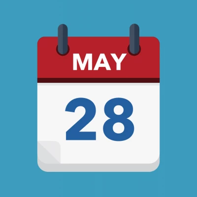Calendar icon showing 28th May